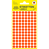 Avery Zweckform pastilles de couleur, 3177Z, 8 mm, rouge lumineux - 4004182031773_01_owiba