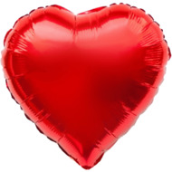 ballon en aluminium cœur, rouge