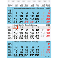3-Monats-Wandkalender 2026