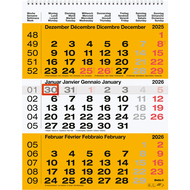 3-Monats-Wandkalender 2026