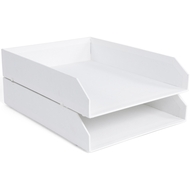 Bigso Box of Sweden Briefablage, 2er-Set, Karton, A4, weiss - 7330061789082_01_ow