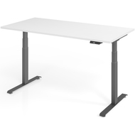 Bureau réglable en hauteur électrique Tarys Ergo-0, piètement graphite