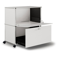Caddy / Corps de bureau VEROM, 1 tiroir, 1 porte à charnière, blanc - 7613346122942_02_owiba