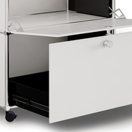 Caddy / Corps de bureau VEROM, 1 tiroir, 1 porte à charnière, blanc - 7613346122942_03_owiba
