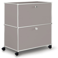 Caddy / Corps de bureau VEROM, 1 tiroir, 1 porte à charnière, taupe - 7613346124465_01_owiba