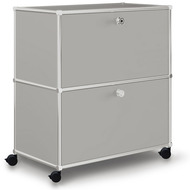 Caddy / Corps de bureau VEROM, 1 tiroir, 1 porte à charnière, gris clair - 7613346124472_01_owiba