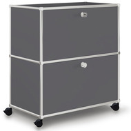 Caddy / Corps de bureau VEROM, 1 tiroir, 1 porte à charnière, gris - 7630006773092_01_owiba