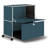 Caddy / Corps de bureau VEROM, 1 tiroir, 1 porte à charnière, pétrole - 7630006773115_02_owiba