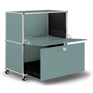 Caddy / Corps de bureau VEROM, 1 tiroir, 1 porte à charnière, menthe - 7630006773108_02_ow
