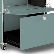 Caddy / Corps de bureau VEROM, 1 tiroir, 1 porte à charnière, menthe - 7630006773108_03_ow