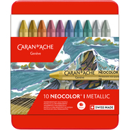 Craies de cire Neocolor I, metallic, 10 pièces
