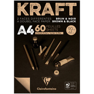 bloc à dessin Kraft, brun/noir