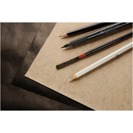 Clairefontaine bloc à dessin Kraft, brun/noir, A4, neutre - 3329689758185_04_ow