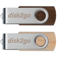 disk2go USB-Stick wood, 16 GB, USB 2.0, 2 Stück - 7640111167044_02_ow