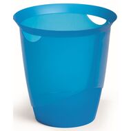 Durable Papierkorb Trend, 16 Liter, blau, transluzent - 7318081710545_01_ow