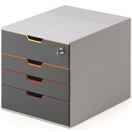 Durable Schubladenbox Varicolor 4 Safe, grau/mehrfarbig - 4005546702414_02_ow