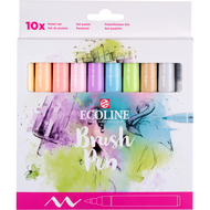 stylos à pinceau Brush Pen, pastel, 10 pièces