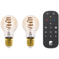 Sources lumineuses LED A60 connect.Z, lot de 2, télécommande incluse, E27, 2200-6500K, 4.9W