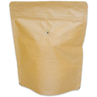 Sachets à fond plat, marron, avec valve