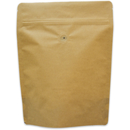 Sachets à fond plat, marron, avec valve
