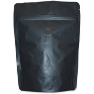 Sachets à fond plat, noir, avec valve