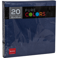 Serviettes Pure Colors, 33 x 33 cm, pliure 1/4