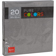 Serviettes Pure Colors, 33 x 33 cm, pliure 1/4