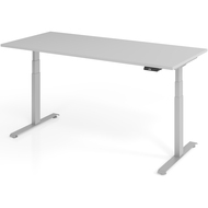 Elektrisch höhenverstellbarer Schreibtisch Tarys Ergo-0, Gestellfarbe silber