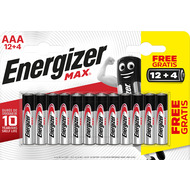 Batterien Max, 12 Stück + 4 gratis