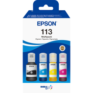 Epson 113 Bouteilles d'encre multipack, cyan, jaune, magenta, noir