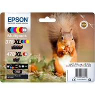Epson 378XL/478XL Tintenpatronen Multipack, cyan, gelb, grau, magenta, rot, schwarz