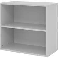étagère Tarys, 2 hauteurs de classeurs, 80 cm, panneau arrière pliable