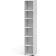 étagère Tarys, 6 hauteurs de classeurs, 40 cm, panneau arrière pliable