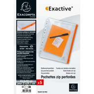 pochettes de présentation zippées Exactive, 5 pièces