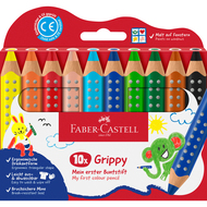 Crayons de couleurs Grippy, 10 pièces