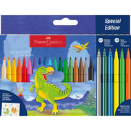 Feutres Dino, autocollants inclus, 24 pièces