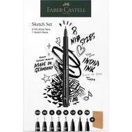 Tuschenstifte Pitt Artist Pen Set, inkl. Sketschbook