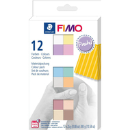 Set de modelage soft, pastel, 12 x 25 g