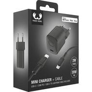 USB-C Mini Ladegerät, 20 W + Lightning Ladekabel