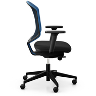 Giroflex 434 chaise de bureau, piètement en platisque, noir/bleu - 7630006749080_02_ow