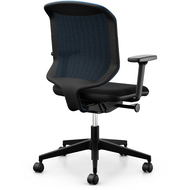 Giroflex 434 chaise de bureau, piètement en platisque, noir/bleu - 7630006749080_03_ow