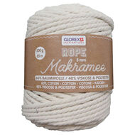 Glorex Makramee Rope, 5 mm, 500 g, crème