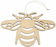 Glorex pendentif abeille en bois, naturel