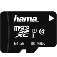 Hama Speicherkarte microSDXC Class 10 + SD-Adapter, 64 GB, 1 Stück - 4047443186843_02_ow