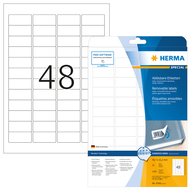 Herma étiquettes repositionnable, 4346, 45.7 x 21.2 mm, 25 feuilles - 4008705043465_01_ow