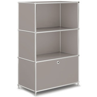 Highboard VEROM, 1 porte à charnière, 2 étagères, avec poignée perforée