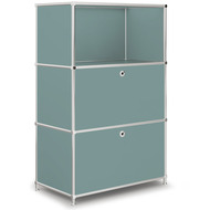 Highboard VEROM, 2 Klapptüren, 1 Fach, mit Lochgriffen