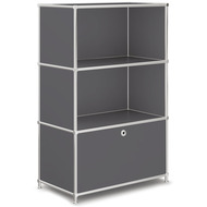 Highboard VEROM, 1 porte à charnière, 2 étagères, avec poignée perforée