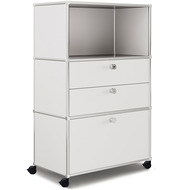 Highboard VEROM, 2 Schubladen, 1 Hängeregisterauszug, weiss - 7613346126377_01_owiba