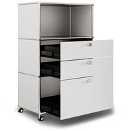Highboard VEROM, 2 Schubladen, 1 Hängeregisterauszug, weiss - 7613346126377_02_ow
